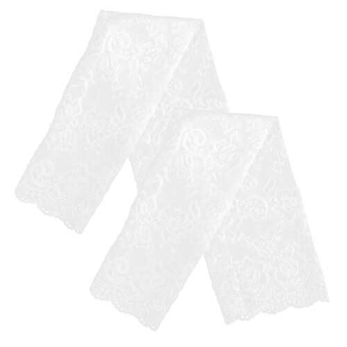 3Paren Paar Dames Witte Kanten Armstukken Elastisch Uv Beschermend 2