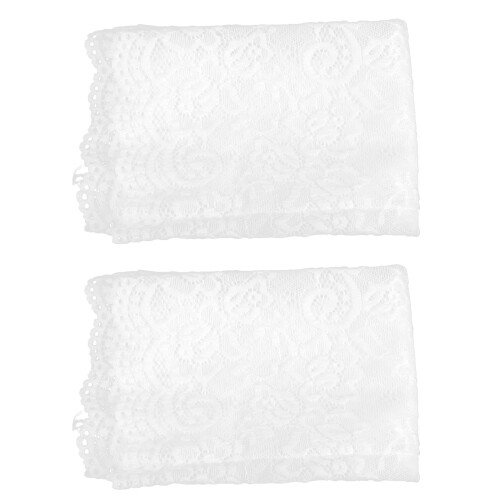 3Paren Paar Dames Witte Kanten Armstukken Elastisch Uv Beschermend