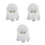 3St Witte PVC Pruiken Historisch Cosplay Accessoires 2