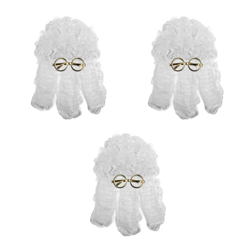 3St Witte PVC Pruiken Historisch Cosplay Accessoires 1