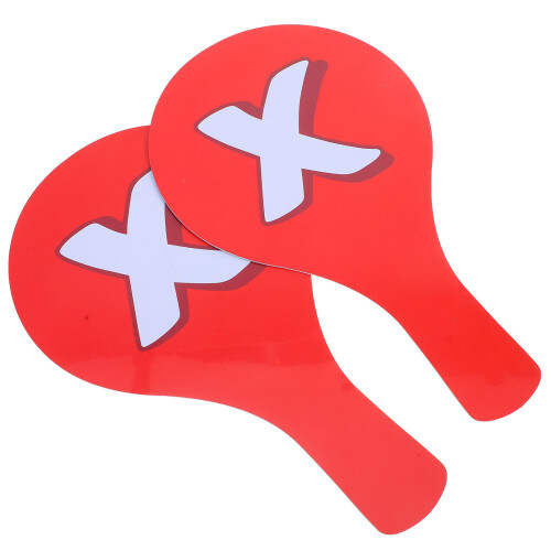 10St Klassikale Stemtools Antwoordborden Plastic Rood & Multi 1