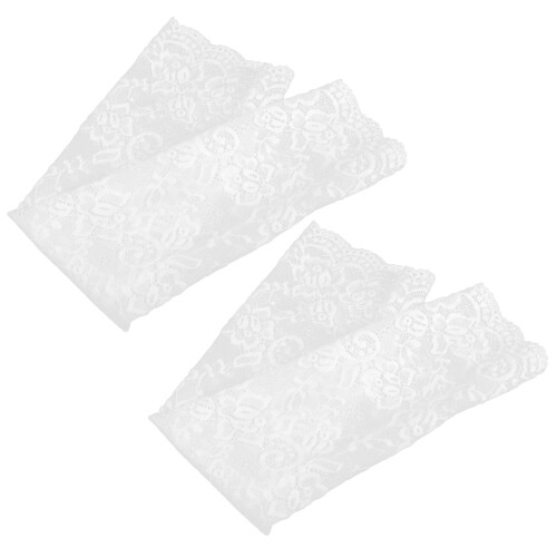 3Paren Paar Dames Witte Kanten Armstukken Elastisch Uv Beschermend 1