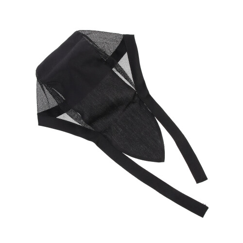 2Pcs Breathable Black Cotton Chef Working Hat Adjustable Cook Cap 2