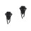 2Pcs Breathable Black Cotton Chef Working Hat Adjustable Cook Cap 9