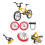 4Sets Realistisch Mini Fietsmodel Speelgoed Legering Mountainbike 10