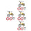4Sets Realistisch Mini Fietsmodel Speelgoed Legering Mountainbike 5