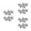 6St Witte Zinc Schoenclips Stervorm En Bruiloft 3