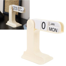 Calendrier mural à flip, décoration de bureau, 17x9x15,7 cm, blanc