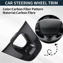 Hard Dry Carbon Fiber Car Steering Wheel Trim Sticker for Fluence Megane 3 Scenic 2009-2015