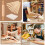 12 Pcs Pottery Tools Include 1 Wood Rolling Pin Sculpting Polymer Clay Tools 1 Pottery Wedging Board/Linen Tablecloth 6