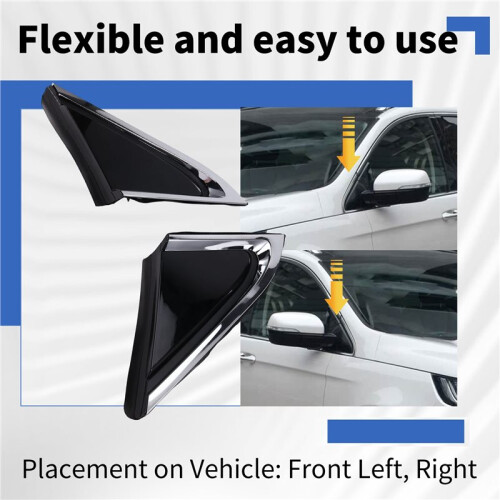 1Pair Rearview Mirror Triangular Panel Corner Window Panel FK7B-17075AE5UAW FK7B-17074AE5UAW for   2015-2022 1