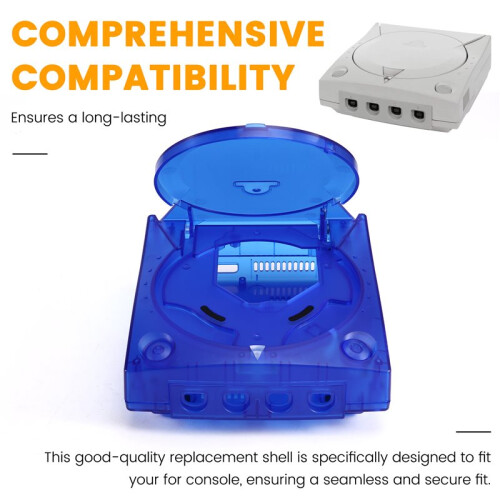 Bitfunx Replacement Plastic Shell Translucent Case for  Dreamcast  Retro Video Game Console Transparent Boxes 1
