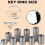 1000PCS Metal Alloy Split Key Rings Bulk for Crafts and Keychains, 1 Inch Diameter 6