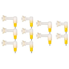 10 Piezas Bebederos de Tetina para Conejos, Pollos y Pollitos, Fuente Automática para Beber, A Prueba de Fugas, Tipo Resorte, Fácil Instalación