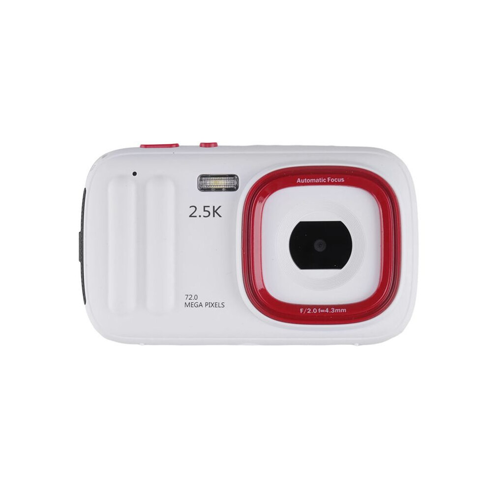 72Mp Digital Camera 2.5K Compact Point And Shooting Camera, 16X Zoom Auto Focus Camera With Mp3 For Kids White 6031527291361