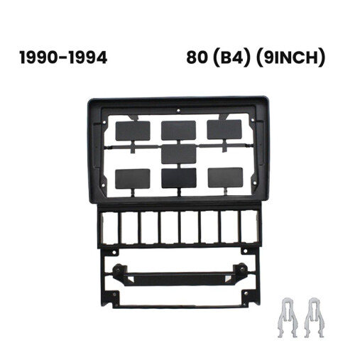 Adaptador de Moldura de Carro de 9 Polegadas para  80 B4 1990-1994, Kit de Painel de Montagem de Rádio Android Sem Cabo 1