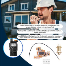 Voor Quansheng Uv K5/K6 Kortegolf Ontvangstmodule Si4732 Chip voor Uv K5/K6 Walkie-Talkie Modificatie Module Antenne