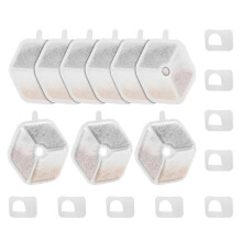 Filter&Sponzen voor Smartoo 152oz/4.5L Draadloze Kattenfontein met Viervoudige Filtratie Vervanging van Het Filter voor Kattenfonteinen,A