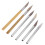 Agate-Knife Edged Burnisher Set Polishing Tools Carving Precious Metal with Bamboo Iron Handle 3