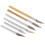 Agate-Knife Edged Burnisher Set Polishing Tools Carving Precious Metal with Bamboo Iron Handle 5