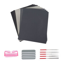 23 Pcs Resin Casting Tools Set, Epoxy Resin Polishing Kit, 12 Sand Papers, 5 Polishing Blocks, 5 Shapes Files, 1 Brush