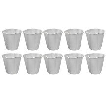 10 St Fembladiga Blomformar Av Aluminiumlegering äGgtåRtor Mousse Kakform GöR-Det-SjäLv GeléPuddingformar