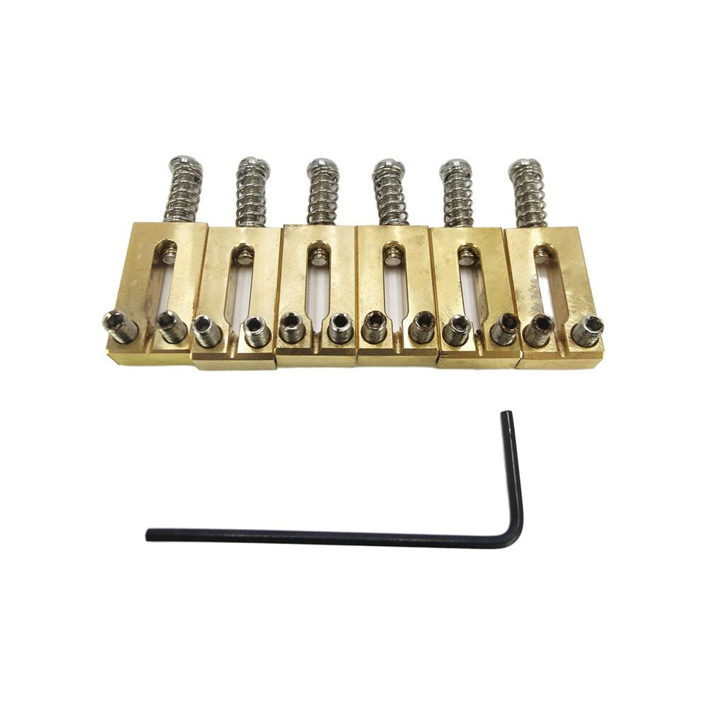 Electric Guitar Bridge Saddles Brass 10.5Mm Tremolo Parts Electric Guitar Bridge String Saddle Guitar Parts Gold&Silver 4713628315093
