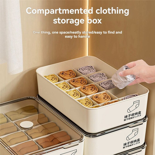 3pcs Large Capacity Dustproof Storage Box for Underwear and Socks Organizer Storage Box 1
