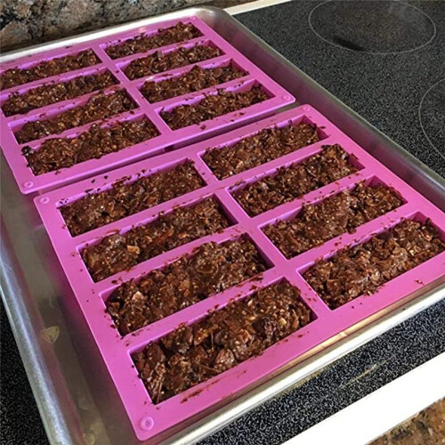 4PCS Rectangle Silicone Mold  Bar Maker Chocolate Cornbread Cheesecake Soap Mould