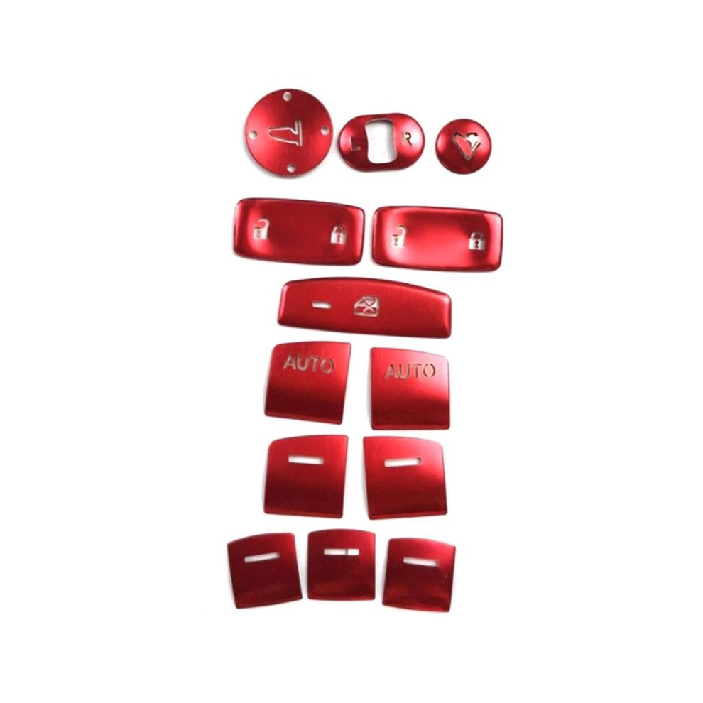 13Pcs Window Glass Lift Button Cover Trim Sticker For 11Th Gen 2022 Red 6031762621817