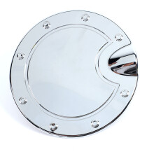 Fuel Tank Door Cover Gas Cap Trim ABS for 2010 2011 2012 2013 2014 2015 2016 2017 RAM 1500 Accessories (Silver)