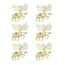 Christmas Decorations Gold Napkin Ring Durable Delicate Deer Napkin Ring Holder for Restaurant Christmas Party Dinner