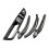 4PCS Car Interior Window Lift  Panel Door Handle Pull Cover Trim for- E70 E71 E72 X5 X6 2007-2014 Carbon Fiber 1
