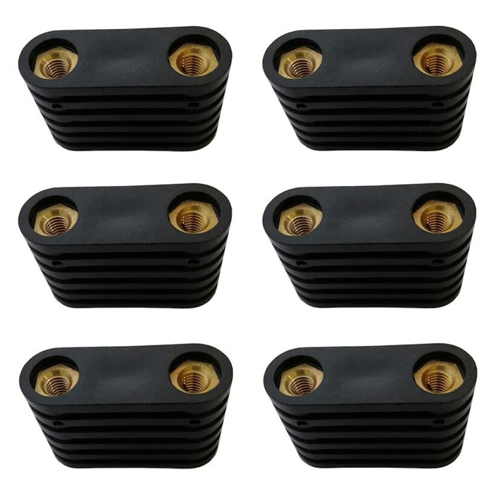 6Pcs Windsurfing Plastic 2-Hole Footstrap Insert Windsurf Board Footstrap Replacement Surfboard Surfing Accessorie Black 6031602098519