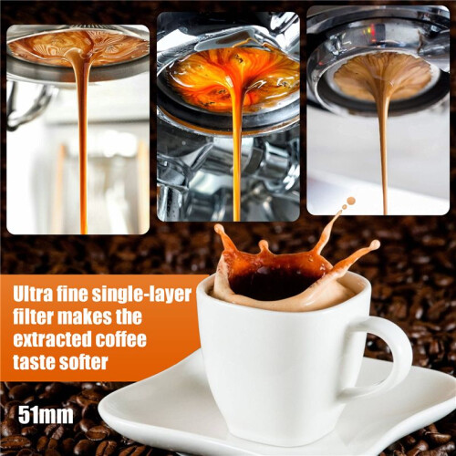 Coffee Bottomless Filter 51mm for  EC680 / EC685, Removable Bottomless Filter Holder with Filter Basket