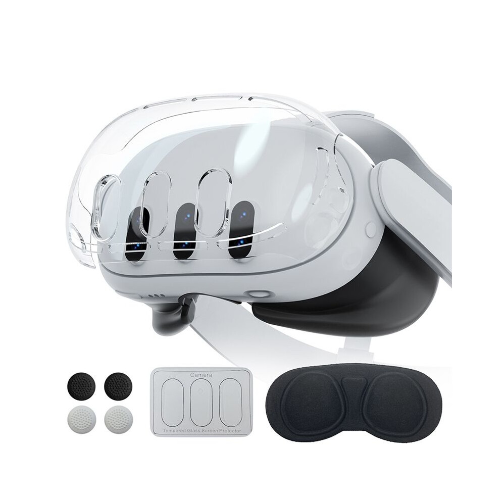 For Meta Quest 3 Headset Q 3 Host Crystal Case Lens Cover Tempered Film Rocker Cap Strong Protection Vr Accessories 6032963241989