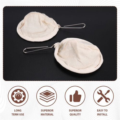 4Pcs Flannel Cloth Coffee Filter Strainers Reusable Coffee Dripper with Handle Handmade Coffee Accessories for Home Use 1