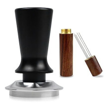 Espresso Tamper 51mm & Espresso Stirrer, Espresso Tamper, Calibrated Spring Loaded Hand Tamper Stainless Steel Base
