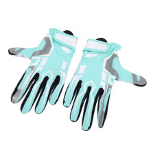 Fußball-Handschuhe Cyan Silikon Rutschfest, Atmungsaktiv, Verstellbar
