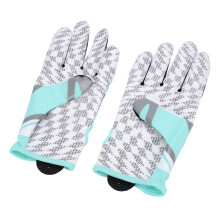 1 par de guantes de fútbol de silicona Battle talla S cian