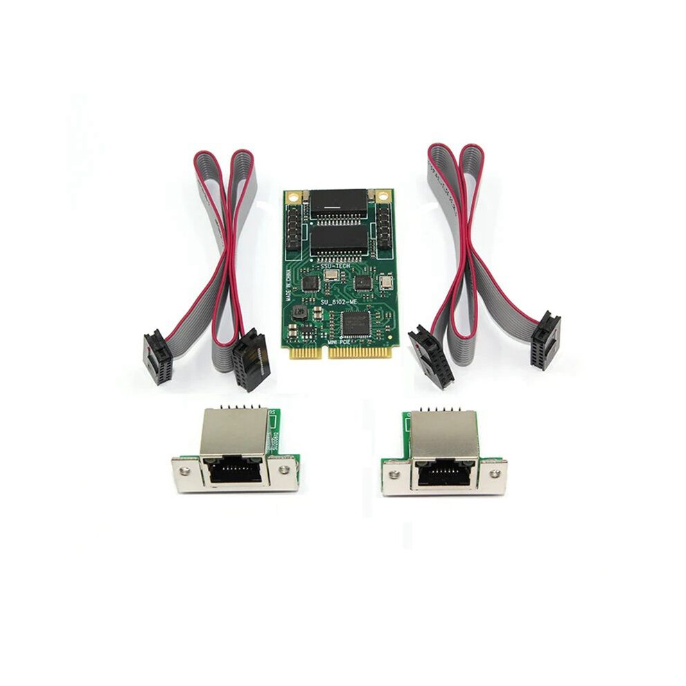 Pci-E To 2Port Network Card 1000Mbps Gigabit Ethernet 10/100/1000M Rj45 Lan Network Adapter For Computer Pc 4711037273270