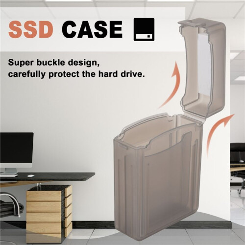 Capa Protetora para Disco RíGido SSD HDD de 2,5 Polegadas Caixa Protetora para Unidade de Estado SóLido (Preta) 2