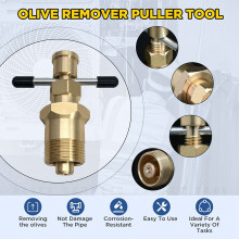 Olive Puller Not Damage the Pipe Olive Remover Puller Tool for Brass Pipes with Diameters of 1/2 Inch & 3/4 Inches