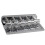 5 Corde Ispessito Bass Saddle Bridge Pull String Plate per Accessori per Chitarra Basso Elettrico un 5 Corde Argento 6