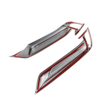 Car Chrome Silver Front Bumper Lower Grille Trim Strips Fog Light Frame Cover Trim for HRV HR-V 2021 2022 2023