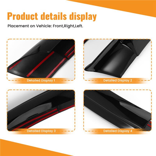 For  3 Series E90 E91 M-Tech 320I 330I 2005-2008 Front Bumper Lip Angle Diffuser Splitter Spoiler Protector Black