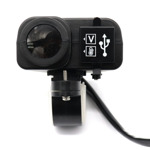 Motorfiets Opladen QC3.0 Digitale Display Dual USB Telefoon Snellader Voltmeter Thermometer Telefoonoplader Socket 2