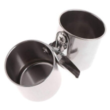 Stainless Steel Birds Feeder Round Aviary Pet Food Water Feeding Bowl L