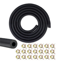 1/4 Fuel , Fuel  Hose 10 Feet, NBR Rubber Gasoline Tube with 20 PCS Fuel  Clamps, Fuel  Kit
