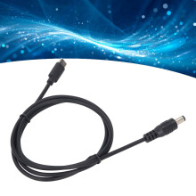 Rechteckiges Satelliten-Gleichstrom-Stromkabel 100 W 1 m Schwarz